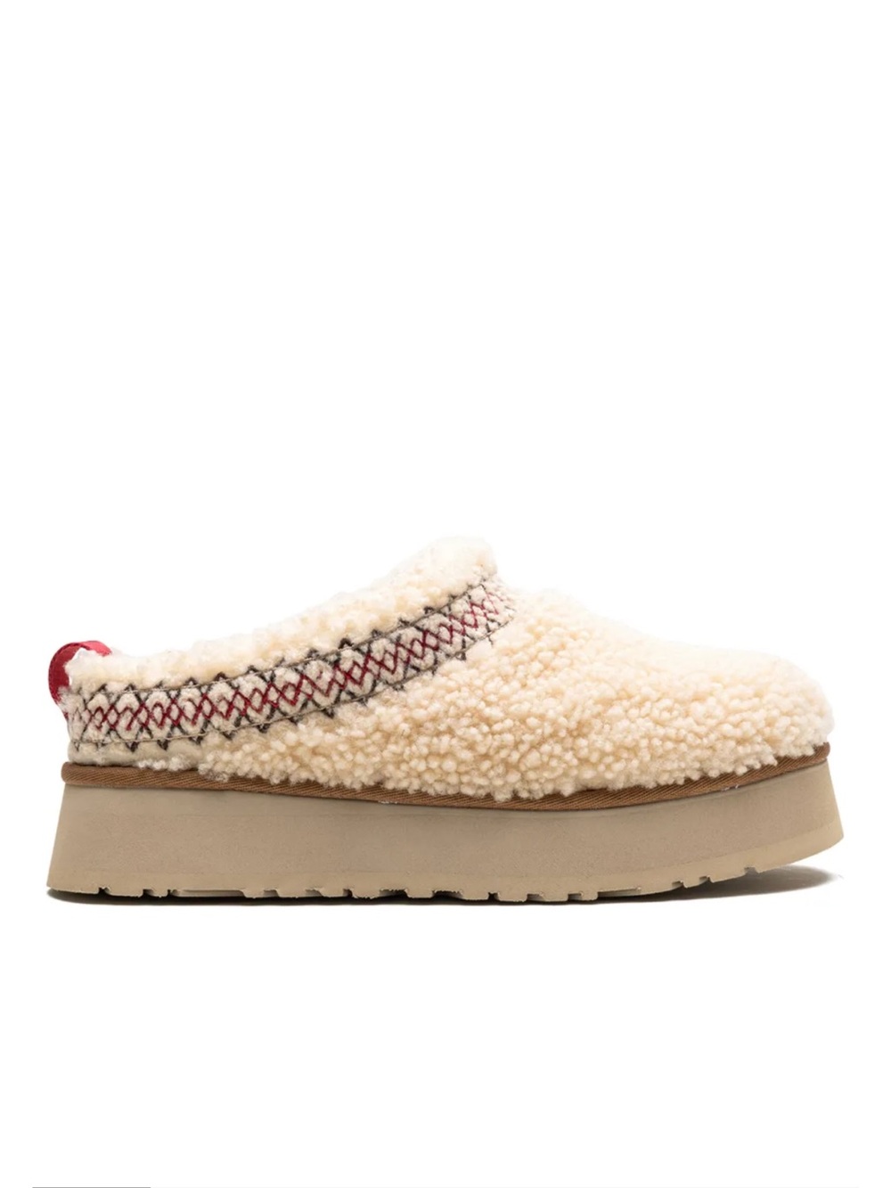 Ugg, Curly Tazz II, Braid "Heritage Braid Natural" Platform Slippers, Size 7